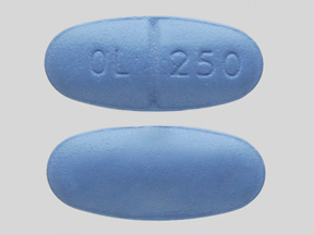 Pill OL 250 Blue Oval is Levetiracetam