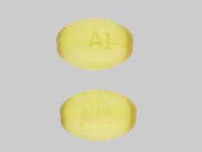 Pill A1 Yellow Elliptical/Oval is Benzonatate