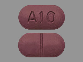 Pill A10 Purple Capsule/Oblong is Colchicine