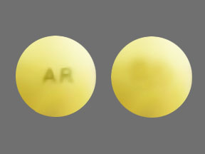 Pill AR Yellow Round is Rabeprazole Sodium Delayed-Release