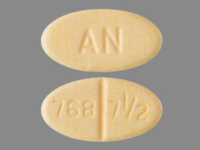 Warfarin sodium 7.5 mg AN 768 7 1/2