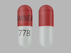Pill AMNEAL 778 Maroon Capsule/Oblong is Budesonide Delayed Release