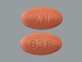 Pill AN 838 Pink Oval is Valsartan