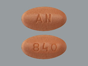 Pill AN 840 Brown Oval is Valsartan