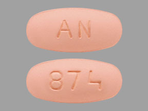 Pill AN 874 Orange Oval is Bosentan