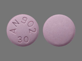 Pill AN902 30 Pink Round is Aripiprazole