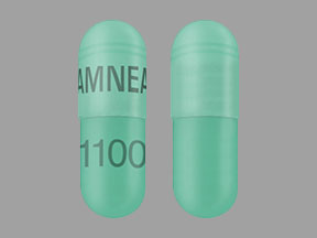 Pill AMNEAL 1100 Blue Capsule-shape is Doxycycline Hyclate