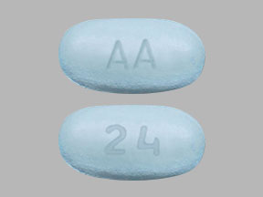 Pill AA 24 Blue Oval is Tiagabine Hydrochloride