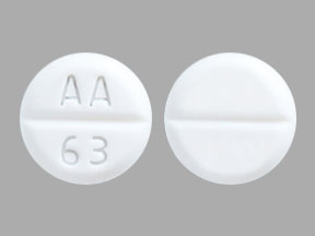 Pill AA 63 White Round is Buspirone Hydrochloride