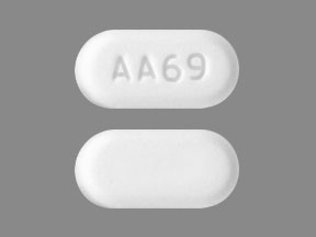 Pill AA69 White Capsule/Oblong is Ezetimibe