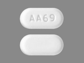 Pill AA69 White Capsule/Oblong is Ezetimibe