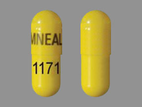 Pill AMNEAL 1171 Yellow Capsule/Oblong is Doxepin Hydrochloride