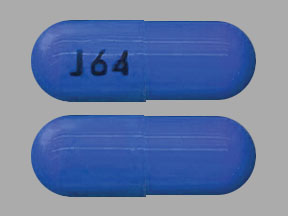 Pill J64 Blue Capsule/Oblong is Morphine Sulfate Extended-Release