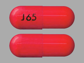 Pill J65 Red Capsule/Oblong is Morphine Sulfate Extended-Release