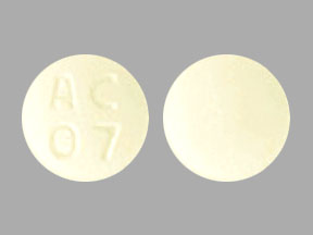 Pill AC 07 Yellow Round is Solifenacin Succinate