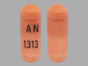 Pill AN 1313 Orange Capsule-shape is Pregabalin