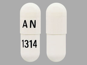 Pill AN 1314 White Capsule/Oblong is Pregabalin