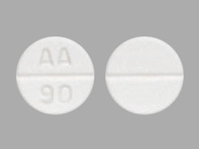 Pill AA 90 White Round is Albuterol Sulfate