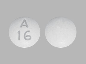 Pill A 16 White Round is Clonidine Hydrochloride Extended-Release