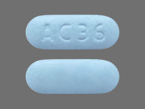 Pill AC36 Blue Oval is Deferasirox