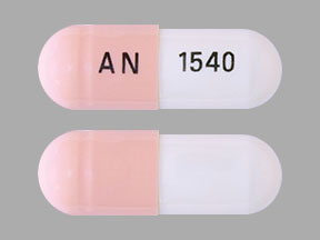 Pill AN 1540 Pink & White Capsule/Oblong is Ursodiol