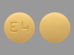 Pill E4 Yellow Round is Fluphenazine Hydrochloride