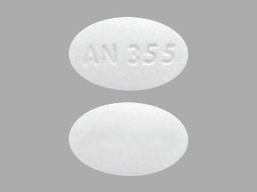 Pill AN 355 White Elliptical/Oval is Sildenafil Citrate