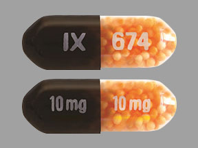 Pill IX 10 mg 674 10 mg Brown Capsule/Oblong is Dexedrine Spansule