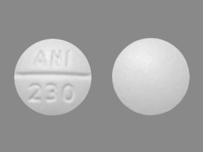 Pill ANI 230 White Round is Propafenone Hydrochloride