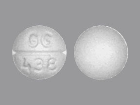 Pill GG 438 White Round is Pindolol