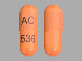 Pill AC 536 Brown Capsule/Oblong is Ranitidine Hydrochloride