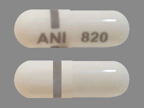 Pill ANI 820 White Capsule/Oblong is Mexiletine Hydrochloride