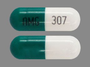 Pill AMG 307 Green & White Capsule/Oblong is Cyclophosphamide