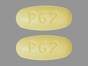 Pill P62 P62 Yellow Oval is Ezetimibe and Simvastatin