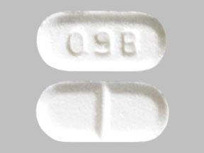 Pill 098 White Capsule/Oblong is Buspirone Hydrochloride