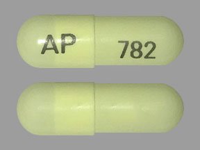 Pill AP 782 Yellow Capsule/Oblong is Terazosin Hydrochloride