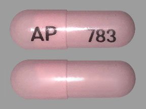 Pill AP 783 Pink Capsule/Oblong is Terazosin Hydrochloride