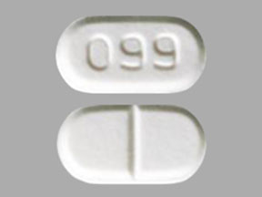 Pill 099 White Capsule/Oblong is Buspirone Hydrochloride
