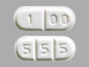 Pill 1 00 5 5 5 White Capsule/Oblong is Buspirone Hydrochloride