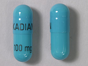 Pill KADIAN 100 mg Green Capsule-shape is Kadian