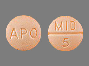 Pill APO MID 5 is Midodrine Hydrochloride 5 mg