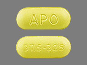 Pill APO 37.5-325 Yellow Capsule/Oblong is Acetaminophen and Tramadol Hydrochloride
