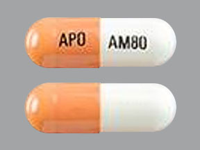 Pill APO AM80 Orange & White Capsule/Oblong is Atomoxetine Hydrochloride