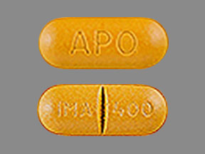 Pill APO IMA 400 Orange Capsule-shape is Imatinib Mesylate