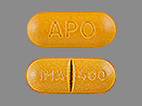 Pill APO IMA 400 Orange Capsule/Oblong is Imatinib Mesylate