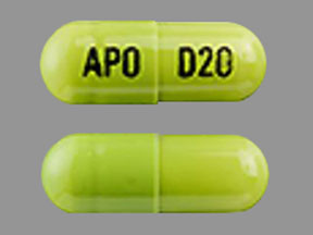 Pill APO D20 Green Capsule/Oblong is Duloxetine Hydrochloride Delayed-Release