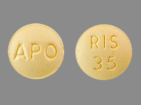Pill APO RIS 35 Orange Round is Risedronate Sodium