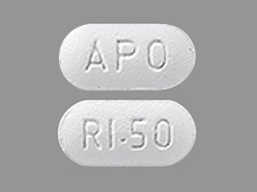 Pill APO RI-50 White Capsule/Oblong is Riluzole