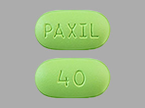 Pill PAXIL 40 Green Oval is Paxil