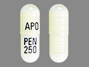 Pill APO PEN 250 White Capsule-shape is Penicillamine
